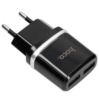 Зарядное устройство HOCO C12 2*USB, 2.4A, Black + USB Cable iPhone 6 (65597) изображение 3
