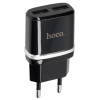Зарядное устройство HOCO C12 2*USB, 2.4A, Black + USB Cable iPhone 6 (65597)