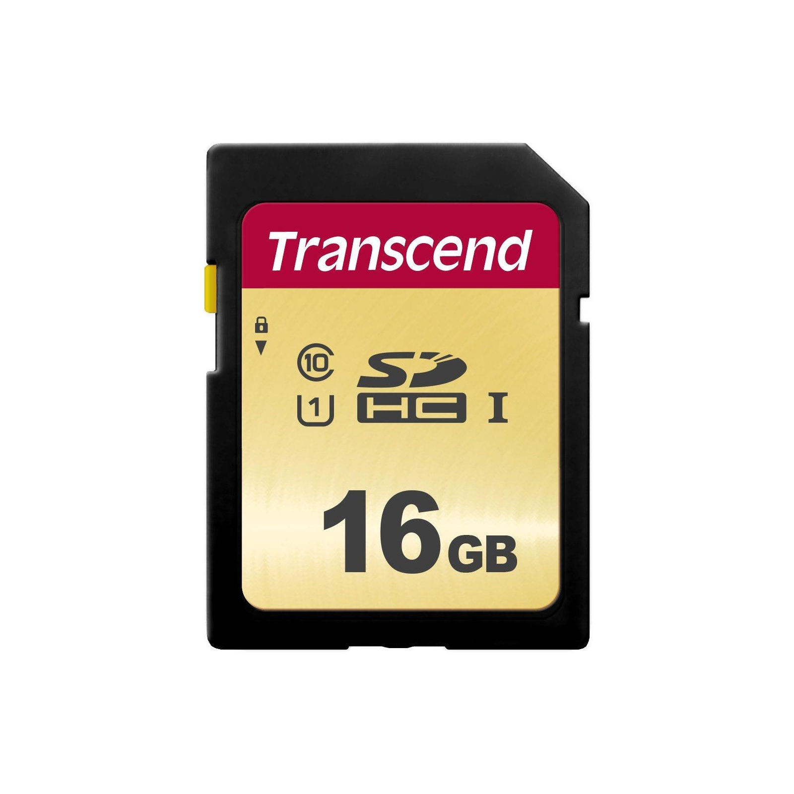 Карта пам'яті Transcend 16GB SDHC class 10 UHS-I U1 (TS16GSDC500S)