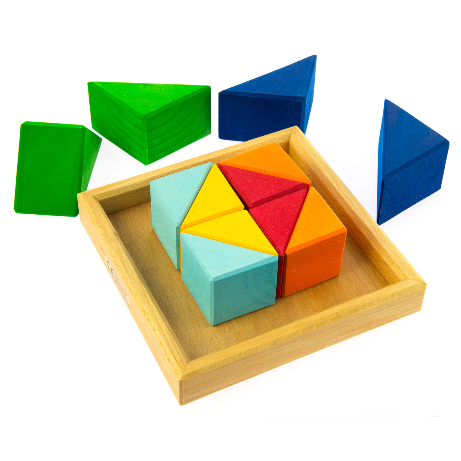 Конструктор Nic деревянный Разноцветный треугольник (NIC523345) изображение 4