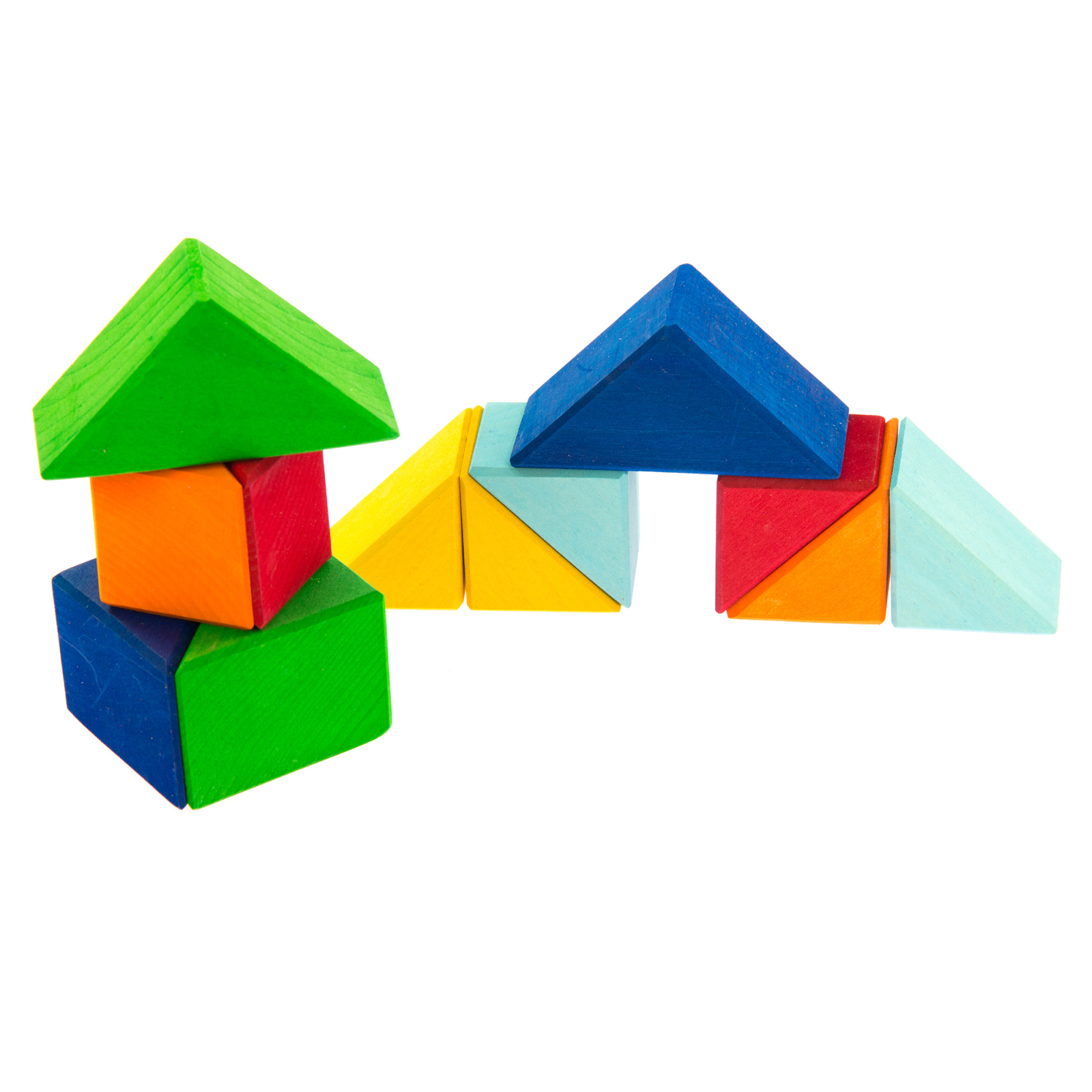 Конструктор Nic деревянный Разноцветный треугольник (NIC523345) изображение 6