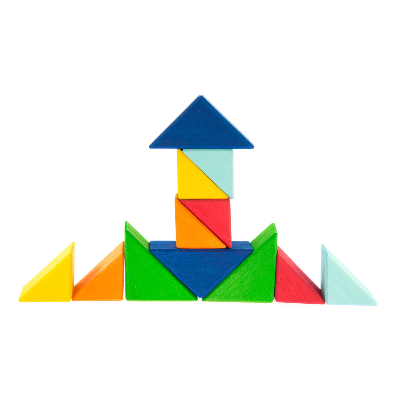Конструктор Nic деревянный Разноцветный треугольник (NIC523345) изображение 7