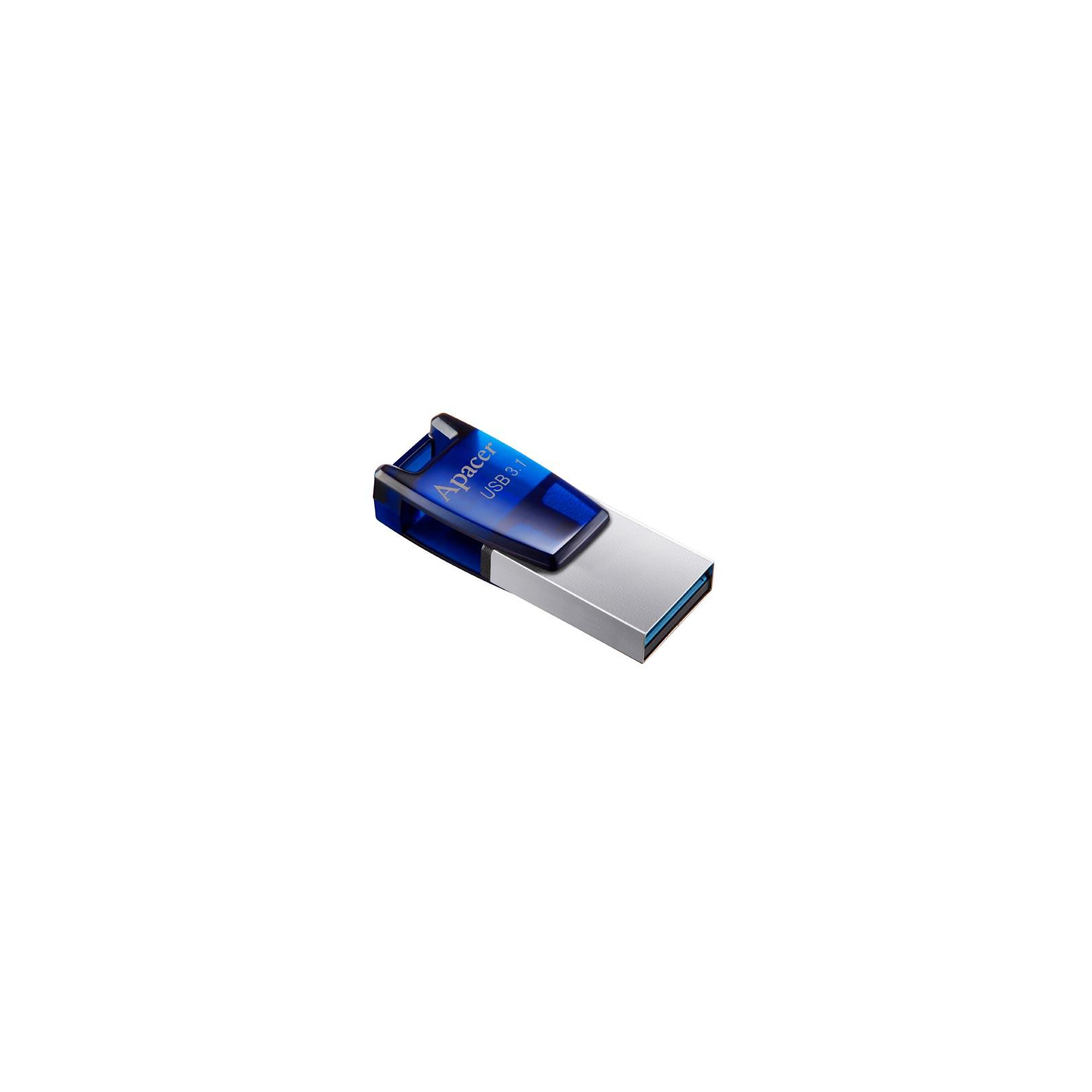 USB флеш накопитель Apacer 32GB AH179 Blue USB 3.1 OTG (AP32GAH179U-1) изображение 4