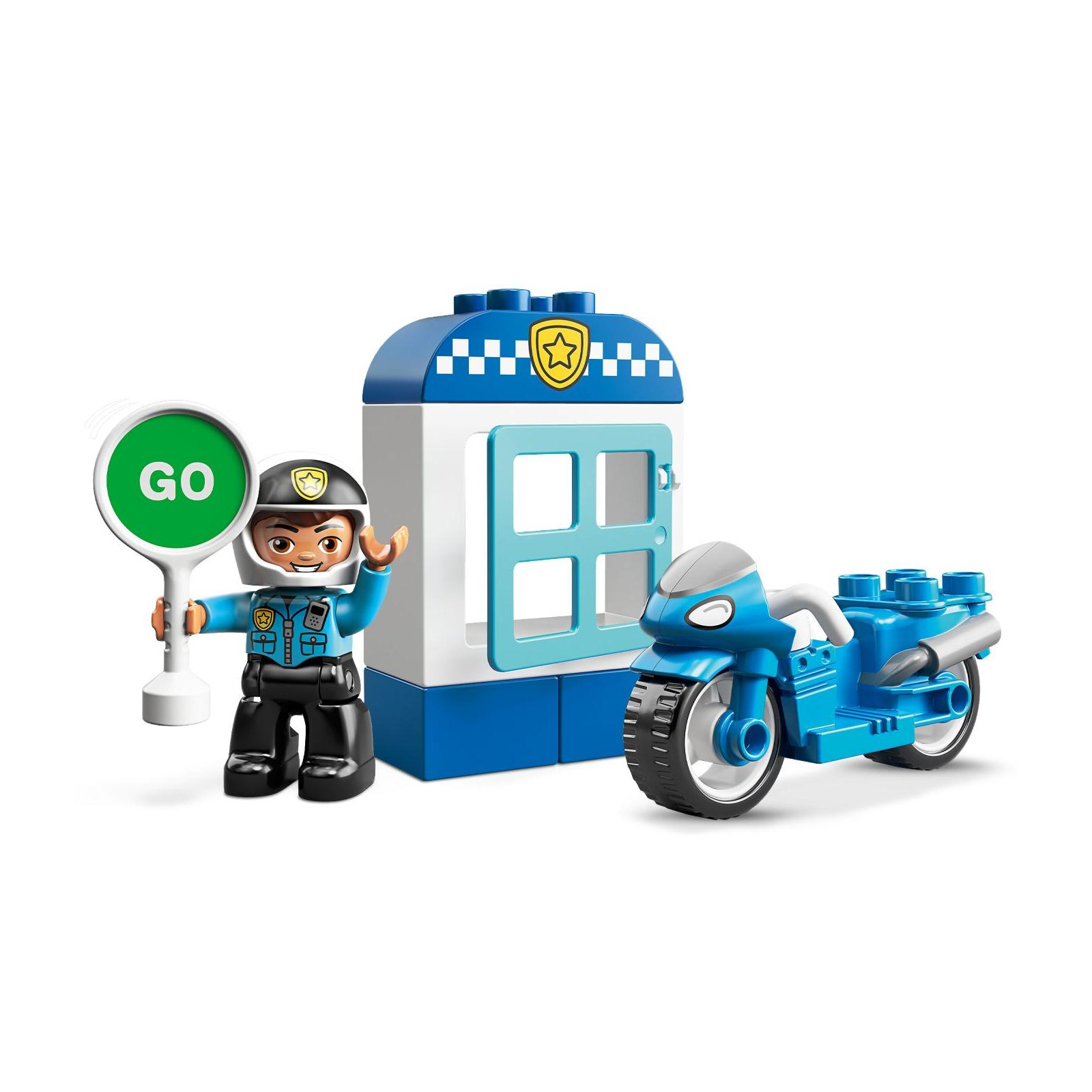Конструктор LEGO DUPLO Полицейский мотоцикл 8 деталей (10900) изображение 3