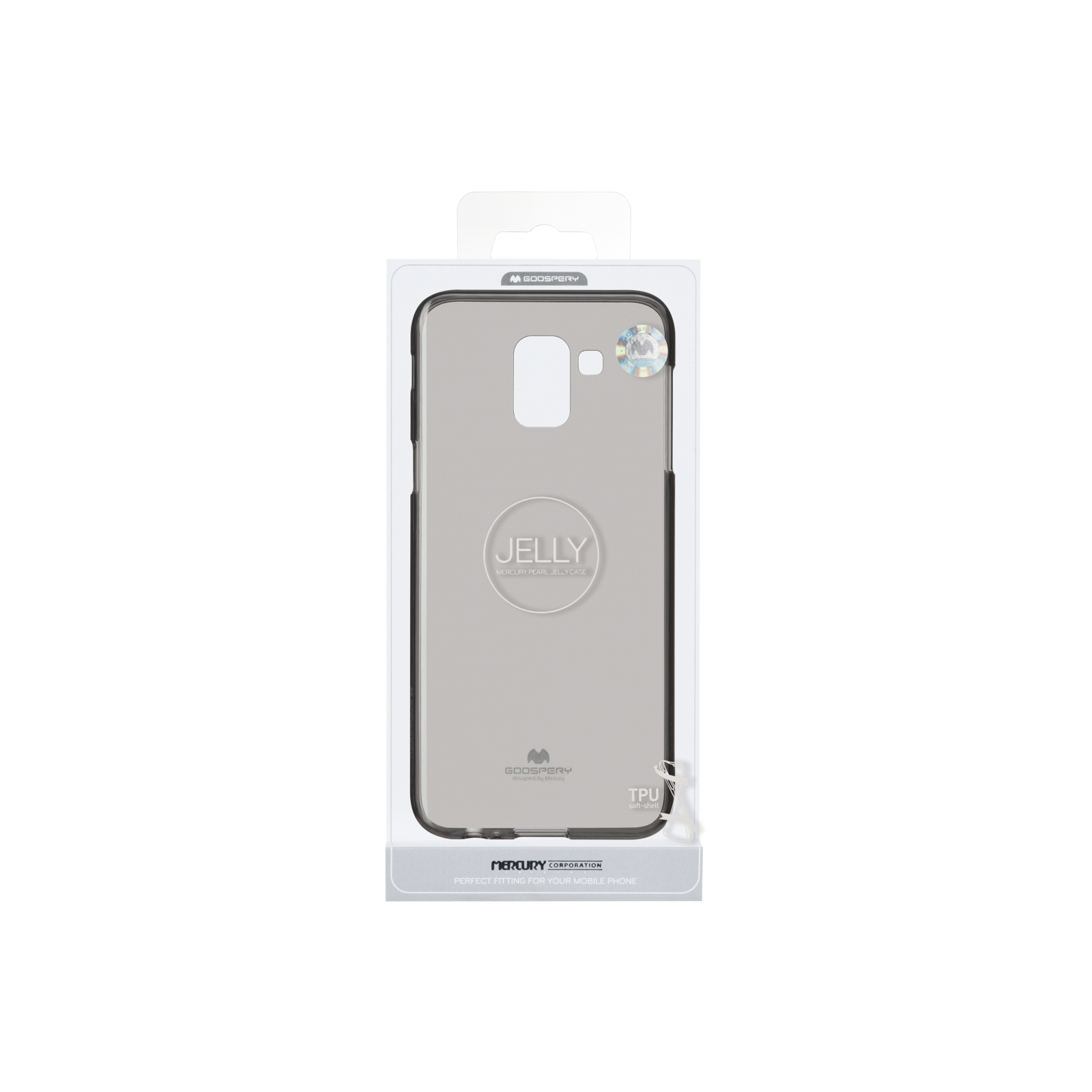 Чехол для мобильного телефона Goospery Transparent Jelly Samsung Galaxy J6 J600 Black (8809621284507) изображение 3