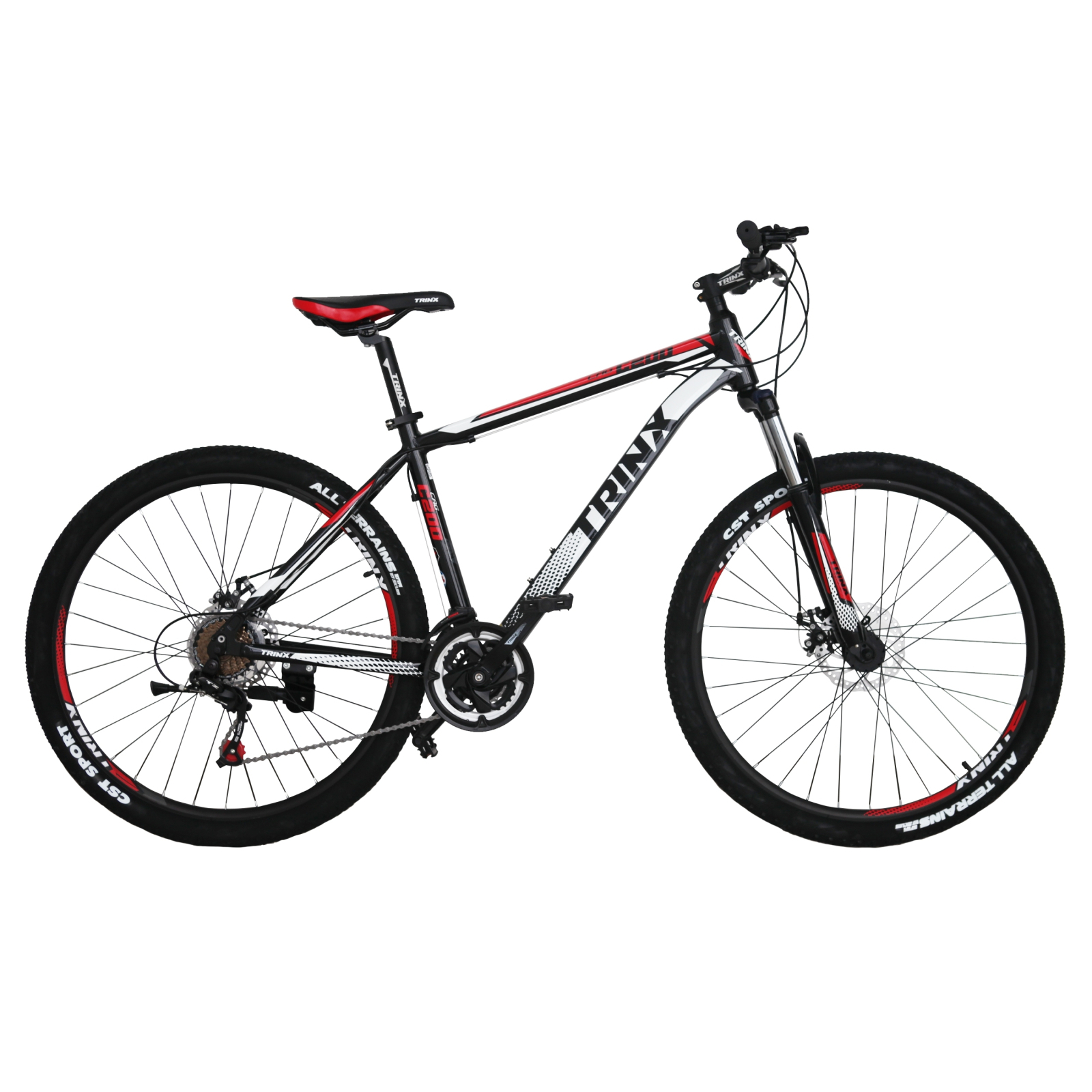 Велосипед Trinx C200 27.5"х18" Black-White-Red (10030035)