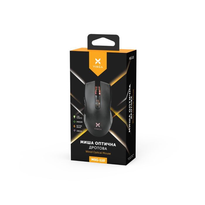 Мышка Vinga MSG-110 Black изображение 3