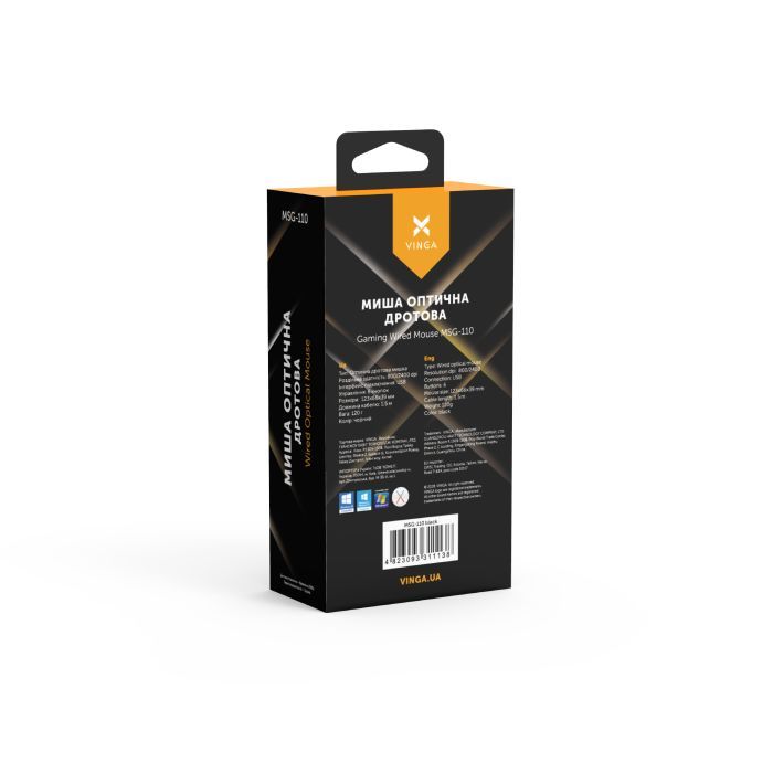 Мышка Vinga MSG-110 Black изображение 4