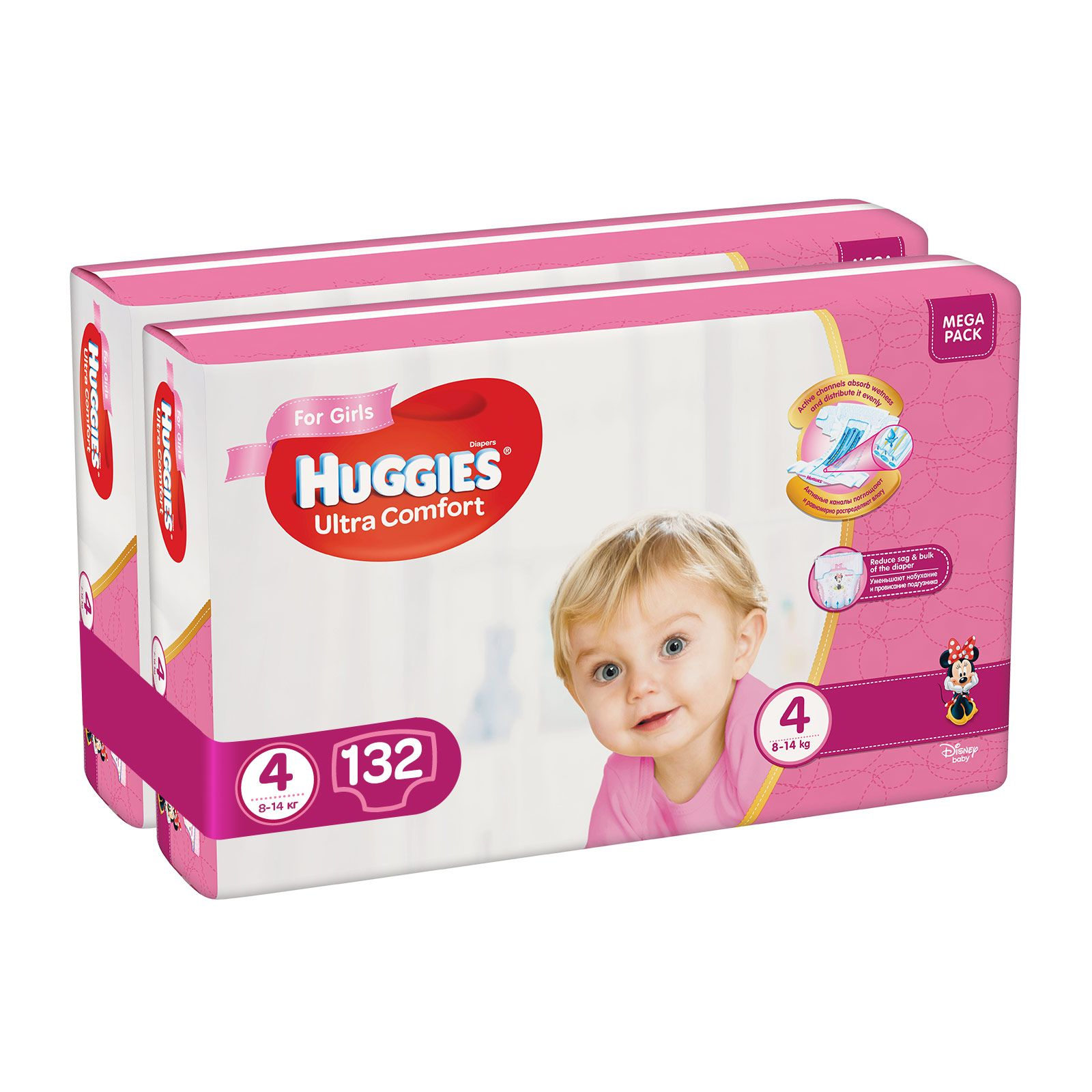 Підгузки Huggies Ultra Comfort 4 Jumbo для девочек (8-14 кг) 50 шт (5029053565378) зображення 2