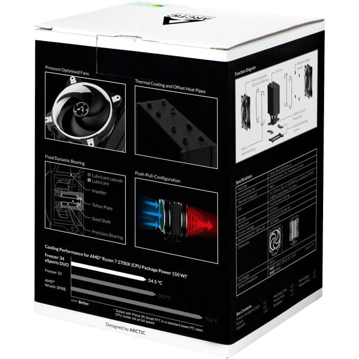 Кулер для процессора Arctic Freezer 34 eSports DUO Red (ACFRE00060A) изображение 10