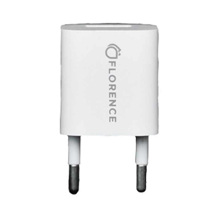 Зарядное устройство Florence 1USB 1A + microUSB cable black (FL-1000-KM) (FL-1000-KM)