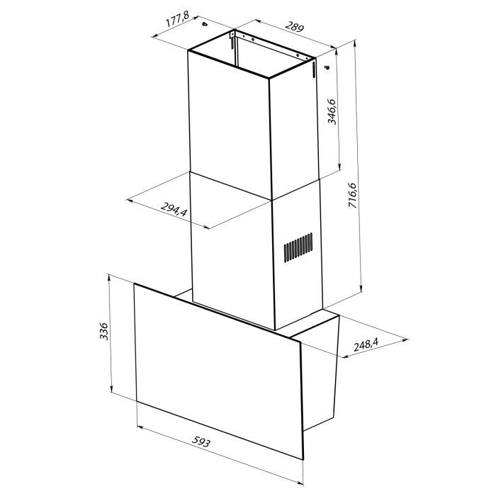 Витяжка кухонна Pyramida V2-60 WH зображення 8