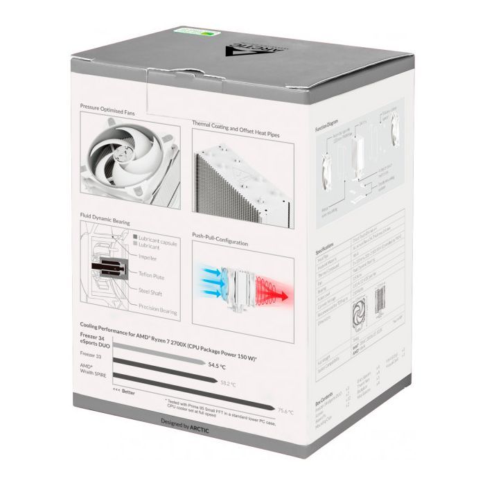Кулер до процесора Arctic Freezer 34 eSports DUO Grey/White (ACFRE00074A) зображення 9