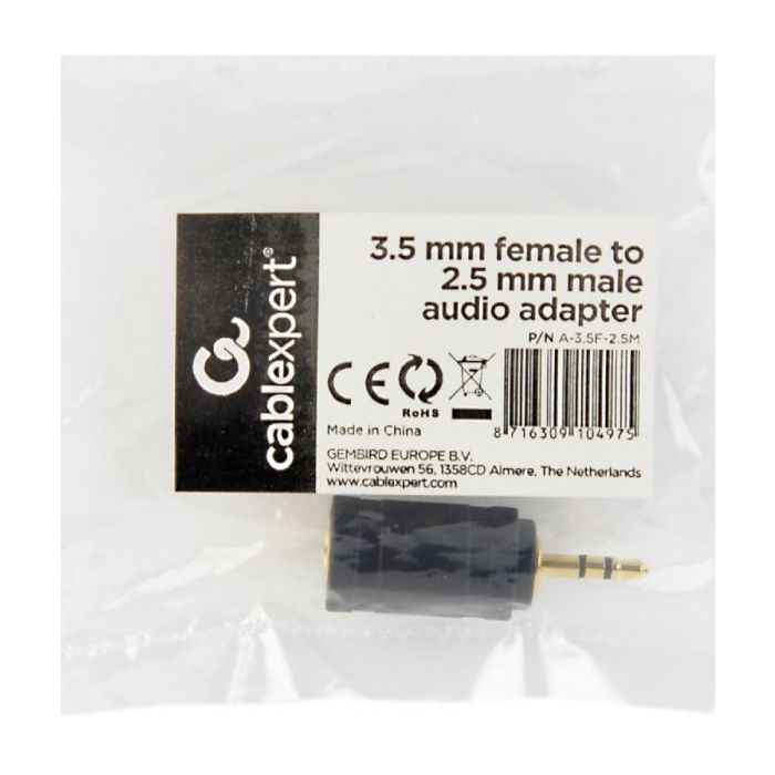 Переходник 2.5мм M / F 3.5 мм Cablexpert (A-3.5F-2.5M) изображение 3