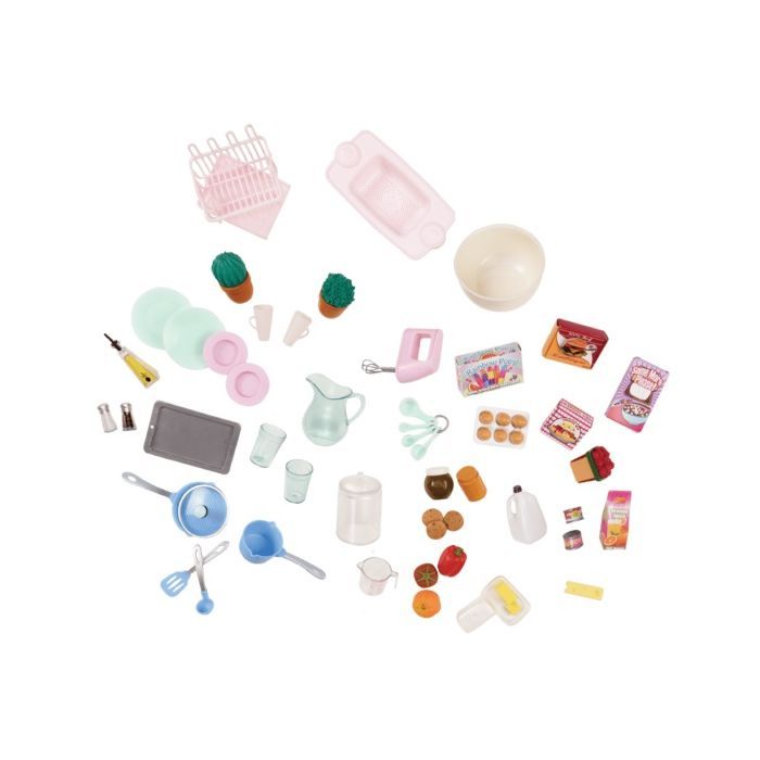 Игровой набор Our Generation Кухня для гурманов, 94 аксессуара розовая (BD37365Z) изображение 3
