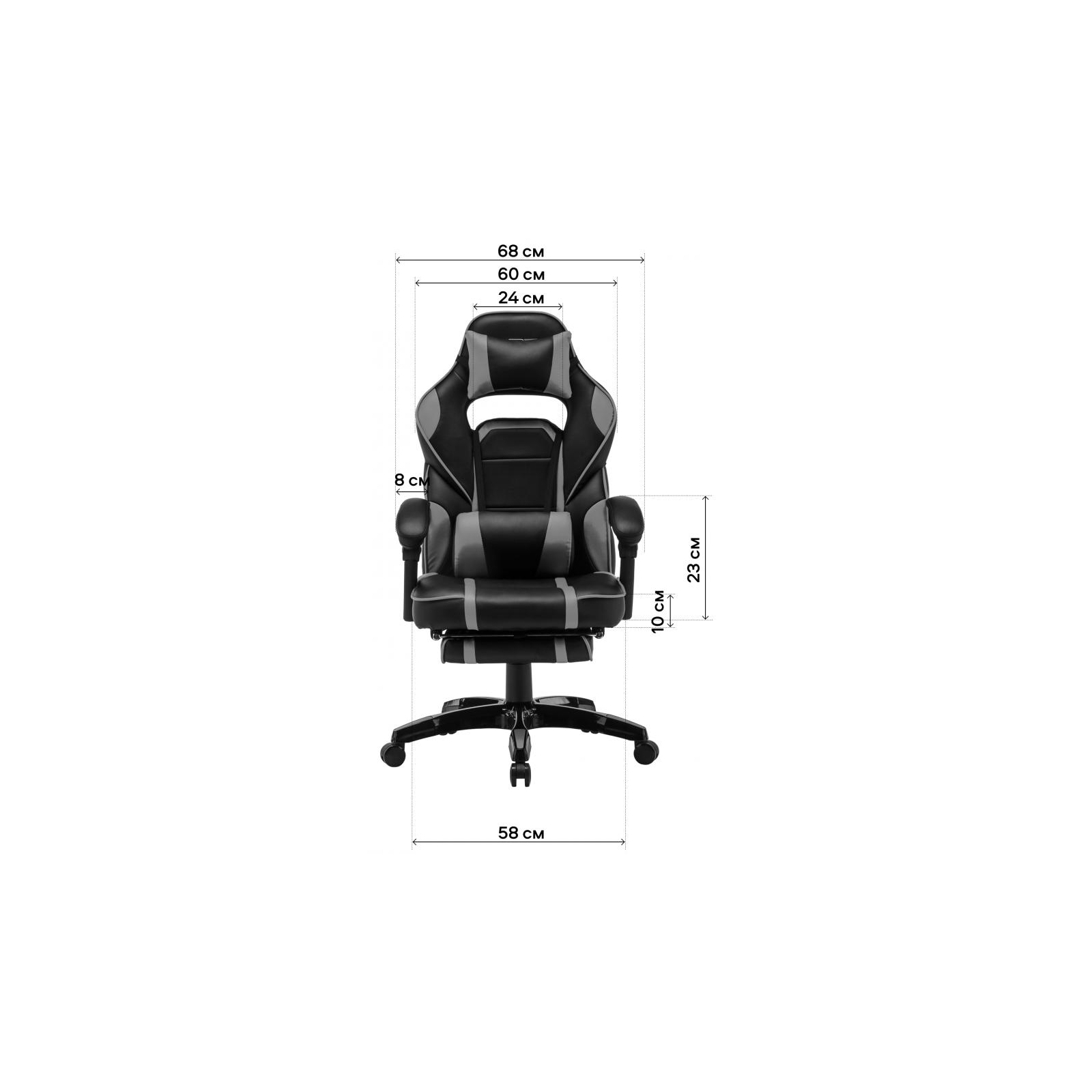 Крісло ігрове GT Racer X-2749-1 Black (X-2749-1 Fabric Black Suede) зображення 8