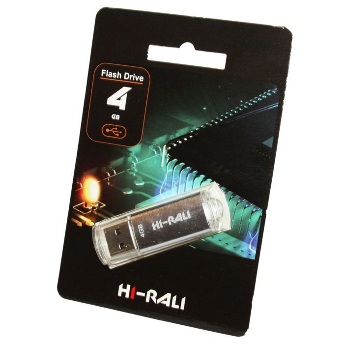 USB флеш накопитель Hi-Rali 4GB Rocket Series Silver USB 2.0 (HI-4GBVCSL)