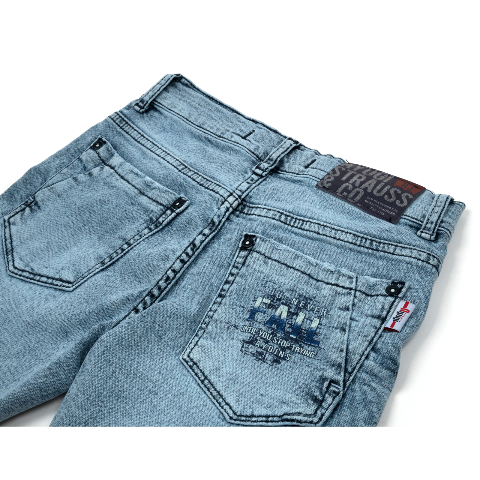 Шорты A-Yugi джинсовые (5260-158B-blue) изображение 4