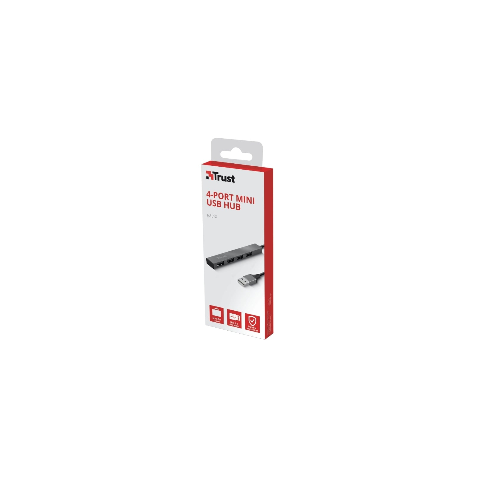 Концентратор Trust Halyx Aluminium 4-Port Mini USB Hub (23786_TRUST) зображення 11