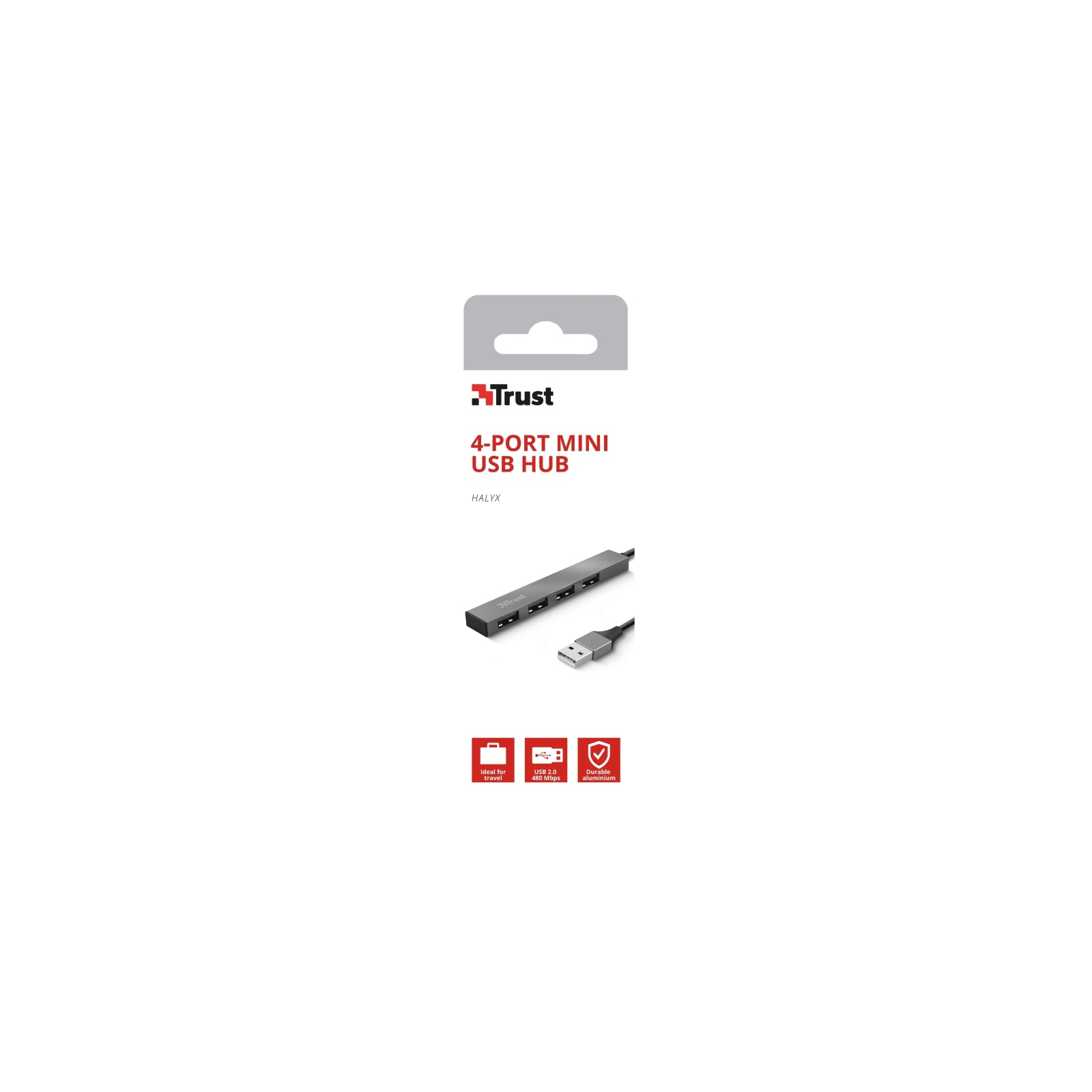 Концентратор Trust Halyx Aluminium 4-Port Mini USB Hub (23786_TRUST) зображення 12
