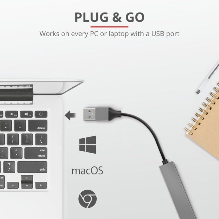 Концентратор Trust Halyx Aluminium 4-Port Mini USB Hub (23786_TRUST) зображення 6