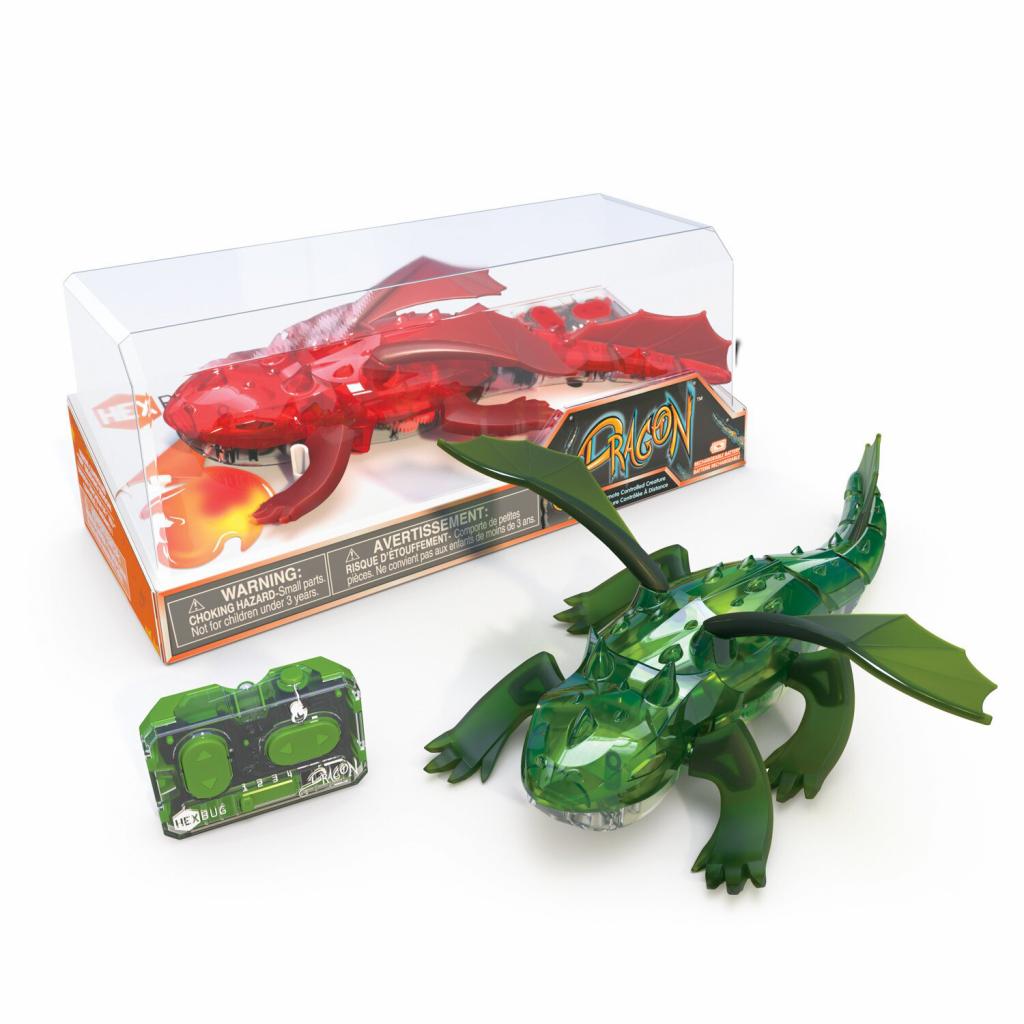 Интерактивная игрушка Hexbug Нано-робот Dragon Single на ИК управлении, зеленый (409-6847 green)