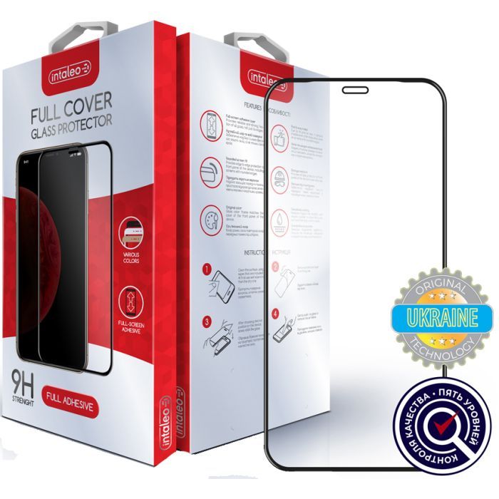 Стекло защитное Intaleo Full Glue Apple iPhone 12 Pro Max (black) (1283126506437)