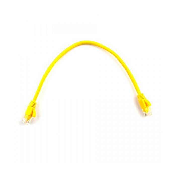 Патч-корд 0.3м, UTP, cat.5e, CU, медь, желтый Ritar (PCR-CU/0.3Yw / 04268)