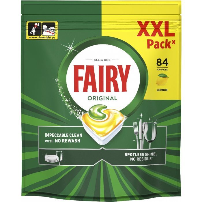 Таблетки для посудомоечных машин Fairy Все-в-1 Original Лимон 84 шт. (8700216961820)