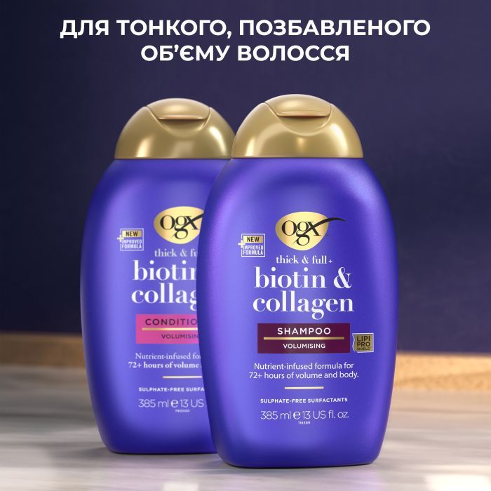 Кондиционер для волос OGX Biotin & Collagen для лишенных объема, тонких волос 385 мл (0022796976710) изображение 11