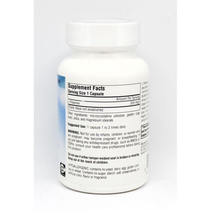 Амінокислота Source Naturals Теанін 200мг, Serene Science, 60 капсул (SNS-01646) зображення 2