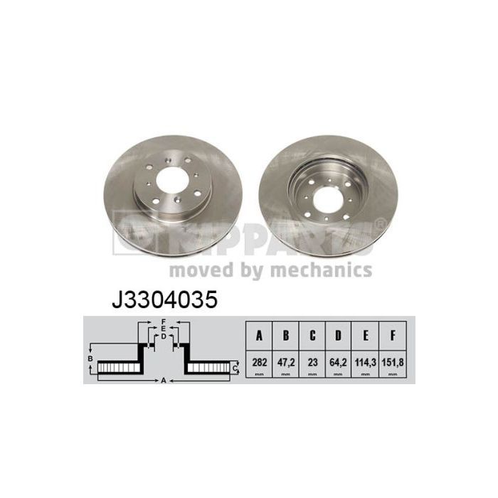 Тормозной диск Nipparts J3304035