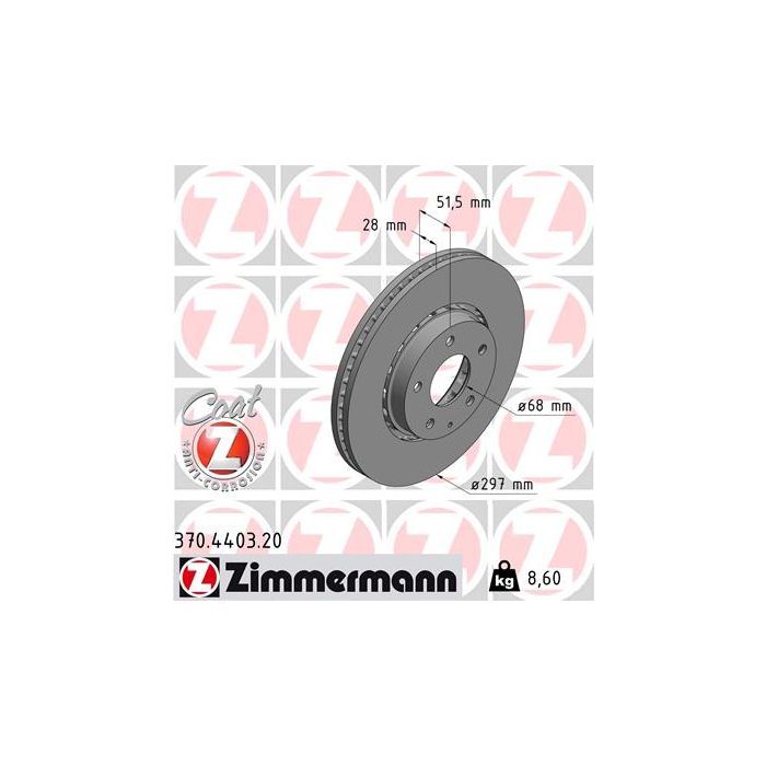 Гальмівний диск ZIMMERMANN 370.4403.20