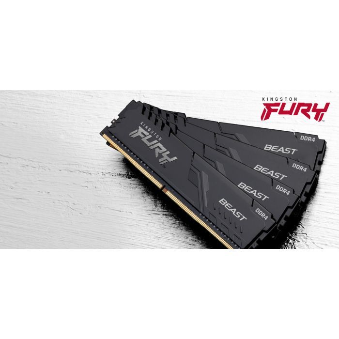 Модуль пам'яті для комп'ютера DDR4 16GB 3200 MHz Fury Beast Black Kingston Fury (ex.HyperX) (KF432C16BB1/16) зображення 7