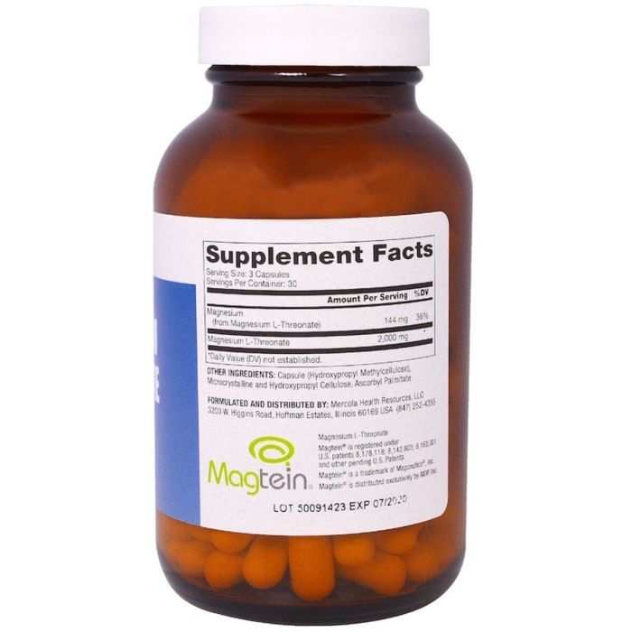 Мінерали Dr. Mercola Магній L-Треонат, Magnesium L-Threonate, 90 капсул (MCL-01778) зображення 2