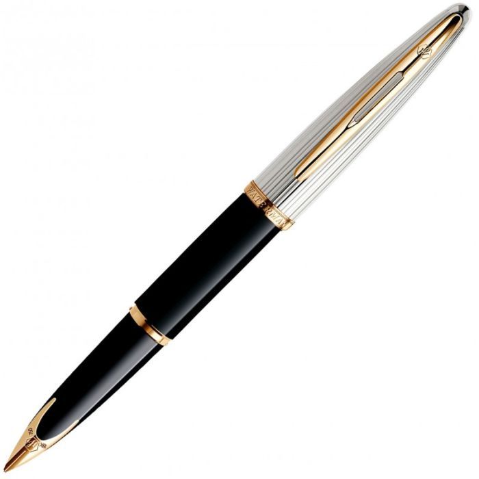 Ручка пір'яна Waterman CARENE Deluxe Black/silver  FP F (11 200) зображення 3