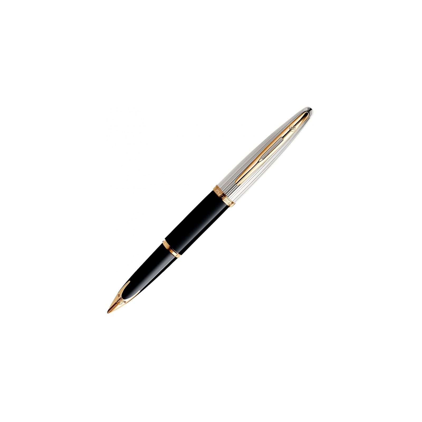 Ручка пір'яна Waterman CARENE Deluxe Black/silver  FP F (11 200) зображення 3