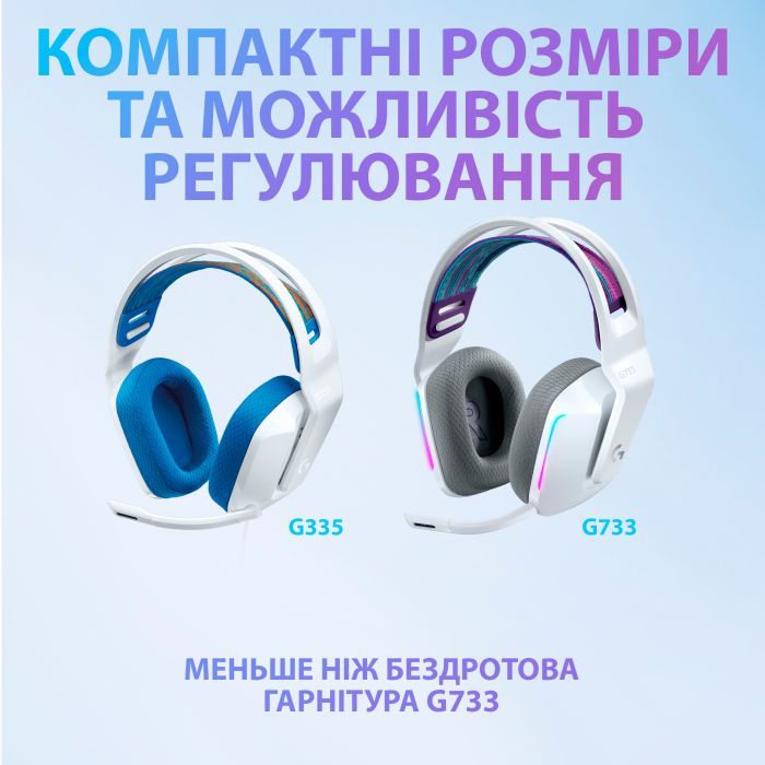 Наушники Logitech G335 Wired Gaming White (981-001018) изображение 11