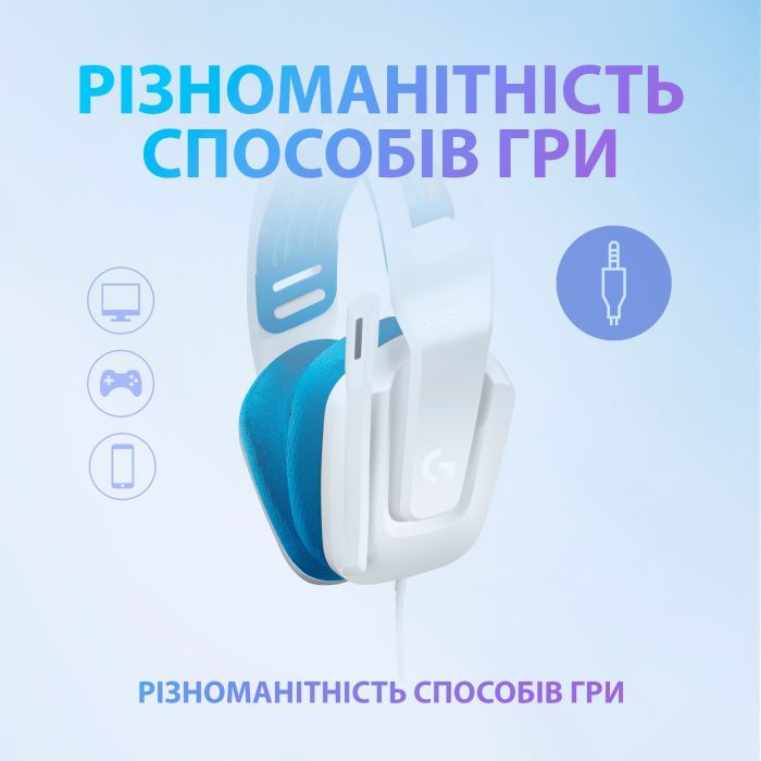 Наушники Logitech G335 Wired Gaming White (981-001018) изображение 3