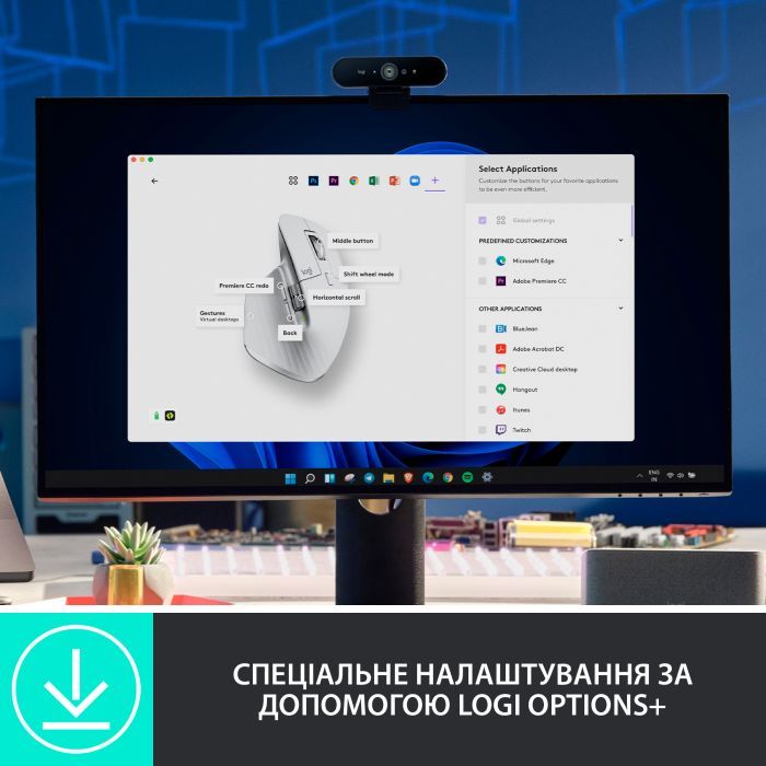 Мышка Logitech MX Master 3S Performance Wireless Mouse Bluetooth Graphite (910-006559) изображение 5