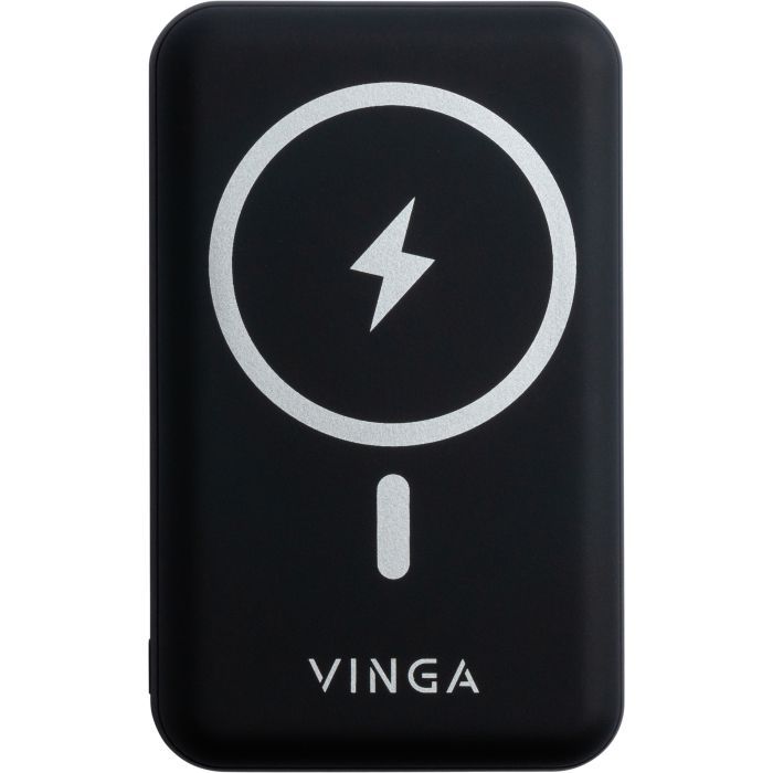 Батарея універсальна Vinga 10000 mAh Wireless Magnetic QC+PD (VPBAMS10BK) зображення 8