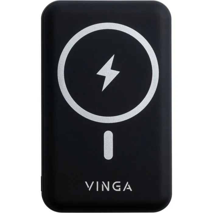 Батарея универсальная Vinga 10000 mAh Wireless Magnetic QC+PD (VPBAMS10BK) изображение 8
