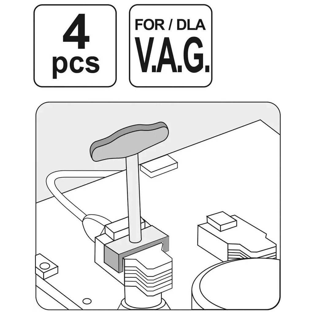 Набор инструментов Yato съемников для катушек зажигания VAG YT-06205 (YT-06205) изображение 6