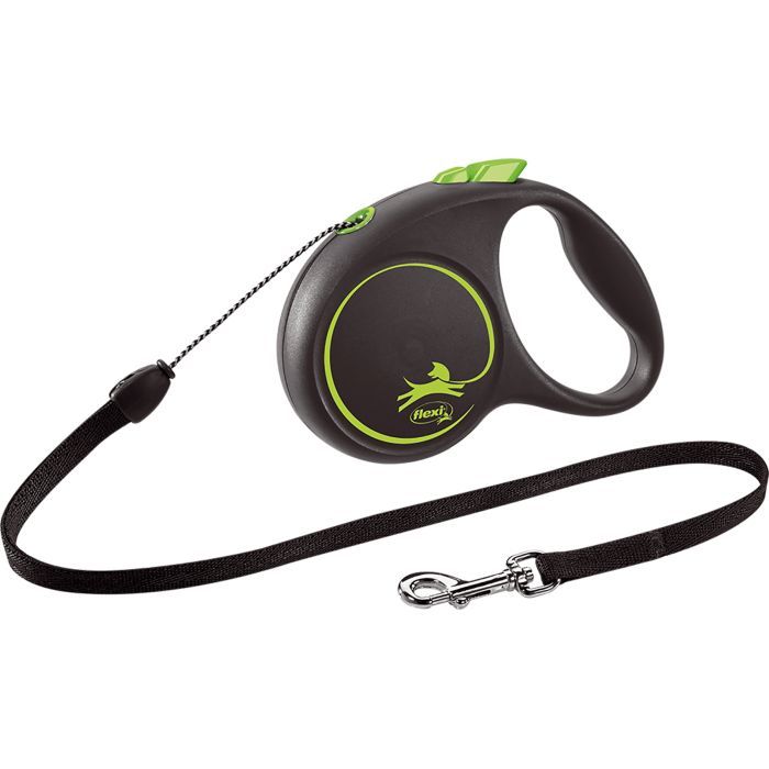 Поводок для собак Flexi Black Design S трос 5 м (черный) (4000498033302)