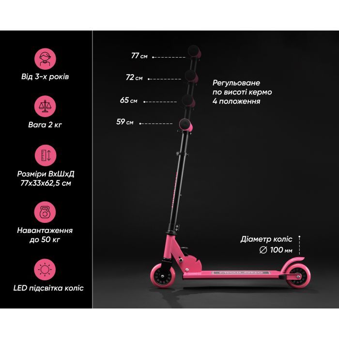 Самокат Miqilong Cart Рожевий (CART-100-PINK) зображення 10