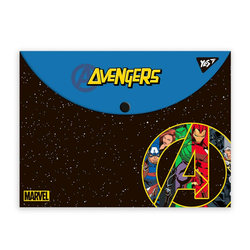 Папка - конверт Yes на кнопке А4 Marvel.Avengers (492018)