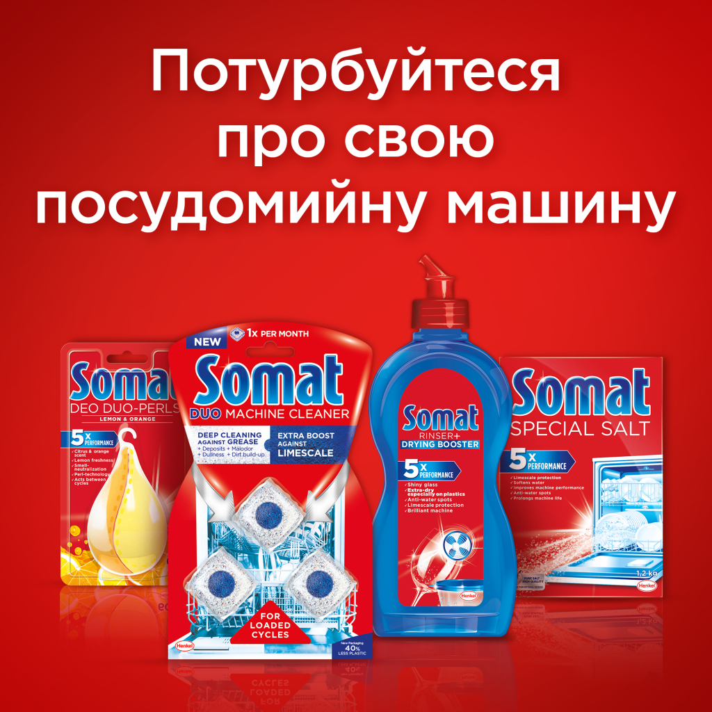 Таблетки для посудомийних машин Somat All in 1 90 шт. (9000101534993) зображення 10