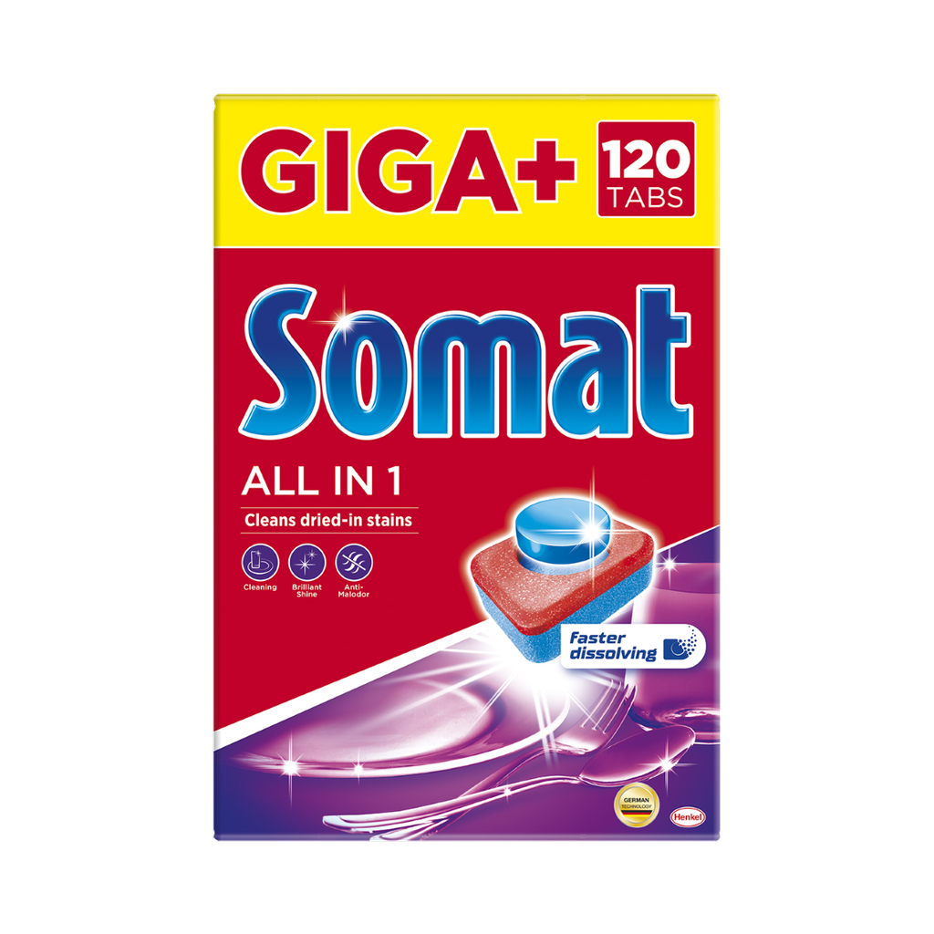 Таблетки для посудомоечных машин Somat All in 1 120 шт. (9000101535297)