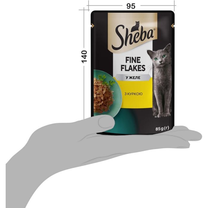 Вологий корм для кішок Sheba cij POU з куркою в желе 85 г (4770608257224) зображення 7