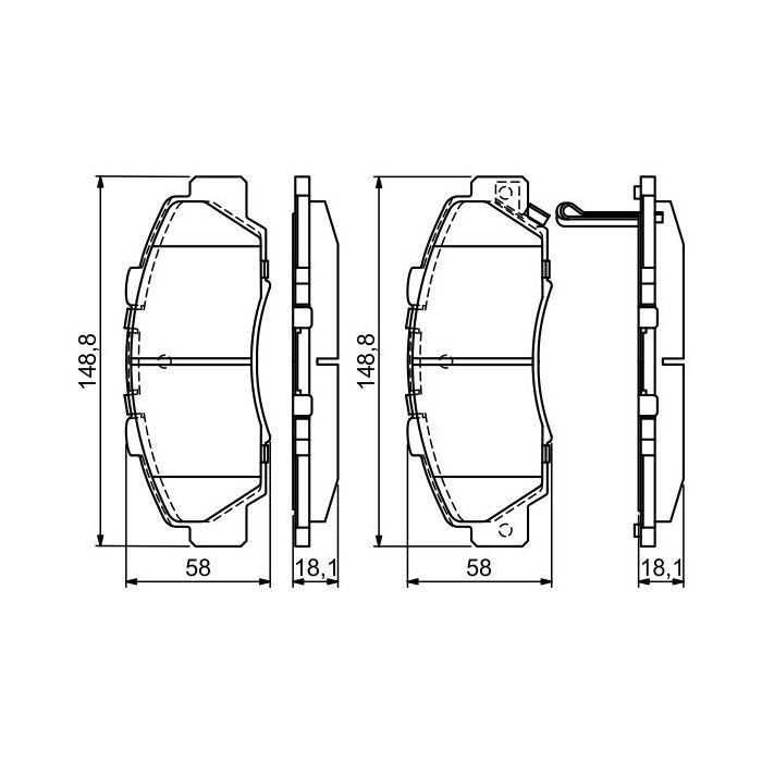 Гальмівні колодки Bosch 0 986 461 142 зображення 6